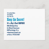 Carte Postale Faire-part 75e anniversaire surprise Enregistrer la date Diag (Dos)