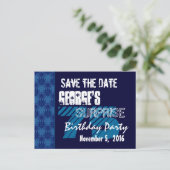 Carte Postale Faire-part 75e anniversaire surprise Enregistrer la date Moti (Debout devant)