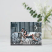 Carte Postale Faire-part A Change of Plans Wedding Update Photo (Debout devant)