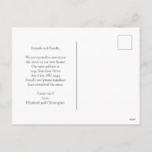 Carte postale Faire-part à domicile (Dos)