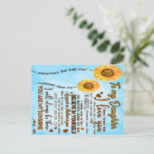 Carte Postale Faire-part À ma fille | Lettre spéciale à ma fille (Debout devant)