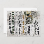 Carte Postale Faire-part À mon mari |À mon mari | Citations D'Amour Pour Lu (Devant / Derrière)