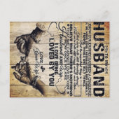 Carte Postale Faire-part À mon mari | Cadeau d'anniversaire pour mari | (Devant)