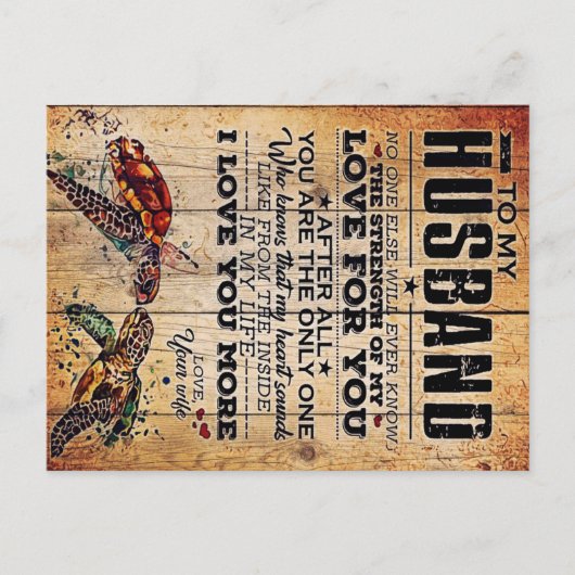 Carte Postale Faire-part À mon mari | Citations D'Amour Au Mari (Devant)