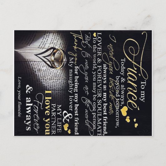 Carte Postale Faire-part À Mon Mari | Citations d'amour pour mon mari (Devant)