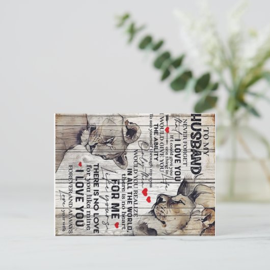 Carte Postale Faire-part À mon mari présent | Nouveau cadeau maison | Meill (Debout devant)