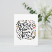 Carte Postale Faire-part A Mother's Patience Knows No End (Debout devant)