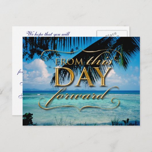 Carte Postale Faire-part À partir de ce jour (Devant / Derrière)