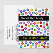 Carte Postale Faire-part "... A UNE NOUVELLE MAISON !" + De Nombreux Cercle (Devant / Derrière)