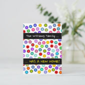 Carte Postale Faire-part "... A UNE NOUVELLE MAISON !" + De Nombreux Cercle (Debout devant)