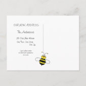 Carte Postale Faire-part Abeille qui déménage (Dos)