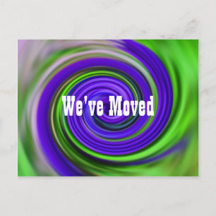 Carte Postale Faire-part Abstrait Purple Swirls Nouvelle adresse
