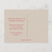 Carte Postale Faire-part Abstrait Southwestern sapin de Noël Enregistrer la (Dos)