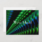 Carte Postale Faire-part Abstrait Vert Bleu Noir Design Nouvelle adresse (Devant / Derrière)