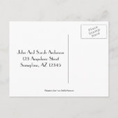 Carte Postale Faire-part Abstrait Vert Bleu Noir Design Nouvelle adresse (Dos)