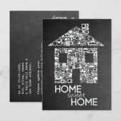 Carte Postale Faire-part Accueil Sweet Accueil Nouvelle adresse Tableau de  (Devant / Derrière)