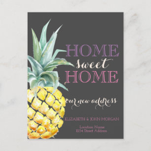 Carte Postale Faire-part Accueil Sweet Home, Gris d'ananas Nouvelle adresse