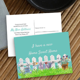 Carte Postale Faire-part Accueil Sweet Home White Picket Fence Ma nouvelle 