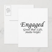 Carte Postale Faire-part Adieu Vie Engagée (Devant / Derrière)