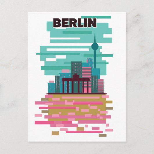 Carte Postale Faire-part Affiche de voyage à Berlin (Devant)