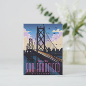 Carte Postale Faire-part Affiche de voyage à San Francisco (Debout devant)
