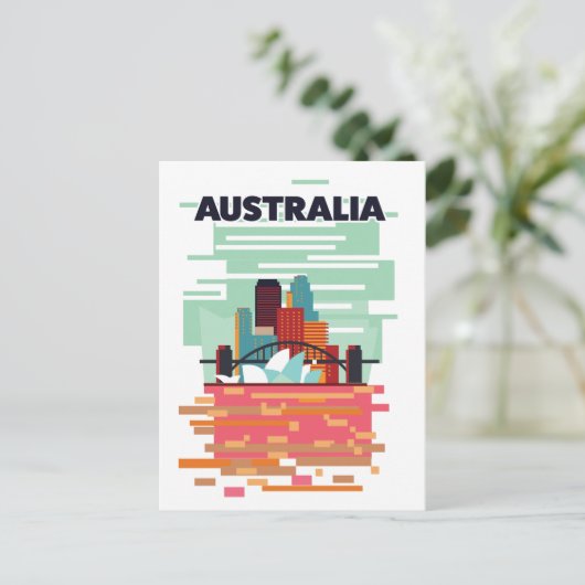 Carte Postale Faire-part Affiche de voyage Australie (Debout devant)