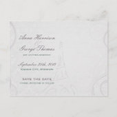 Carte Postale Faire-part Affiche rustique : Teal subtil et violet Enregistr (Dos)