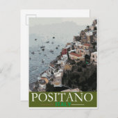 Carte Postale Faire-part Affiche touristique de Positano (Devant / Derrière)
