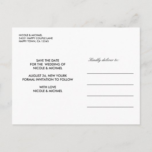 Carte Postale Faire-part Africana | Ankara Kente Mariage (Dos)