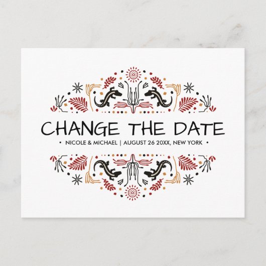 Carte Postale Faire-part Africana | Lézard de la ville d'Ankara changement  (Devant)