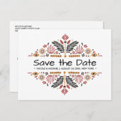 Carte Postale Faire-part Africana | Mariage à Ankara Kente (Devant / Derrière)