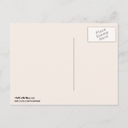 Carte Postale Faire-part AG - NYC Skyline Gravé 01 Date à retenir (Dos)