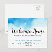 Carte Postale Faire-part Agent immobilier Bienvenue à la maison (Devant / Derrière)