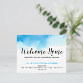 Carte Postale Faire-part Agent immobilier Bienvenue à la maison (Debout devant)