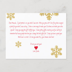 Carte Postale Faire-part Ajouter votre photo Père Noël visite noël veille