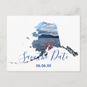 Carte Postale Faire-part Alaska Forme Photo Enregistrer la date (Devant)