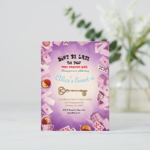 Carte Postale Faire-part Alice Au Pays Des Merveilles Enregistrer La Date I