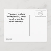 Carte Postale Faire-part Aliment non OGM Promotion d'additif Blanc (Dos)