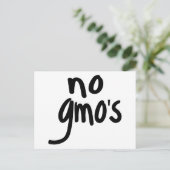 Carte Postale Faire-part Aliment non OGM Promotion d'additif Blanc (Debout devant)