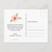 Carte Postale Faire-part Aloha Tropical Ananas rose Floral Hawaii Moving (Dos)