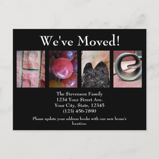 Carte Postale Faire-part Alphabet Collage, HOME Lettre Mot Art Moving (Devant)