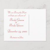 Carte Postale Faire-part Amants lesbiennes interraciales (Dos)