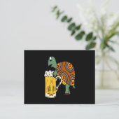 Carte Postale Faire-part Amateur de bière | Tortue Bière Mignonne (Debout devant)