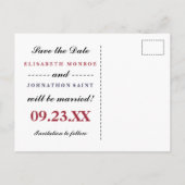 Carte Postale Faire-part American Flag Wedding Enregistrer La Date (Dos)