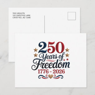 Carte Postale Faire-part Amérique 250