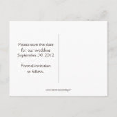 Carte Postale Faire-part Amour à Paris Sauvez la date (Dos)