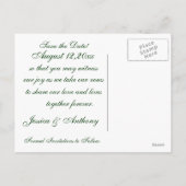 Carte Postale Faire-part Amour du Vin Sauvegarder la Date (Dos)