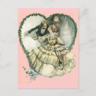 Carte Postale Faire-part Amour Vintage, Romance, Romantique, Sauvegarder la