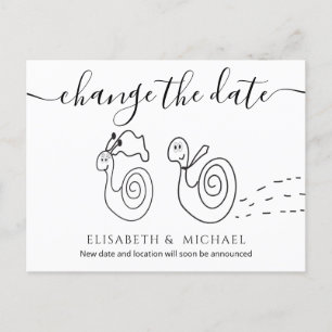 Carte Postale Faire-part Amusant couple d'escargots romantiques changer la 