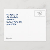 Carte Postale Faire-part Amusant Déménagement en Floride changement d'adres (Dos)